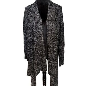 Merona Charcoal and Ivory Knit Cardigan